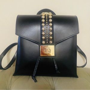 Mario Valentino Authentic leather black backpack